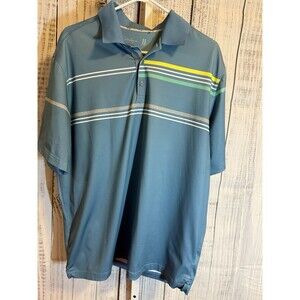 Walter Hagen Men’s Golf Polo Size Large Blue Stripe